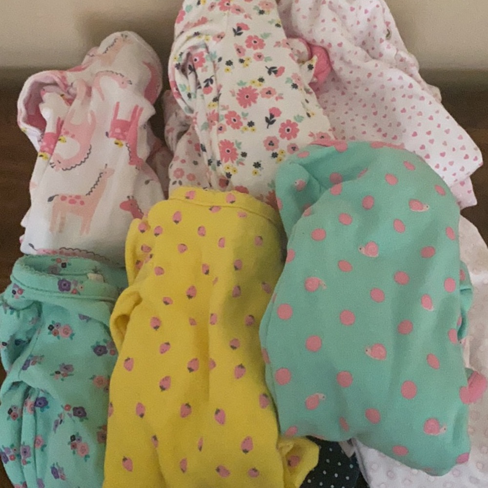 Set of 7 preemie girls Carter’s onesies